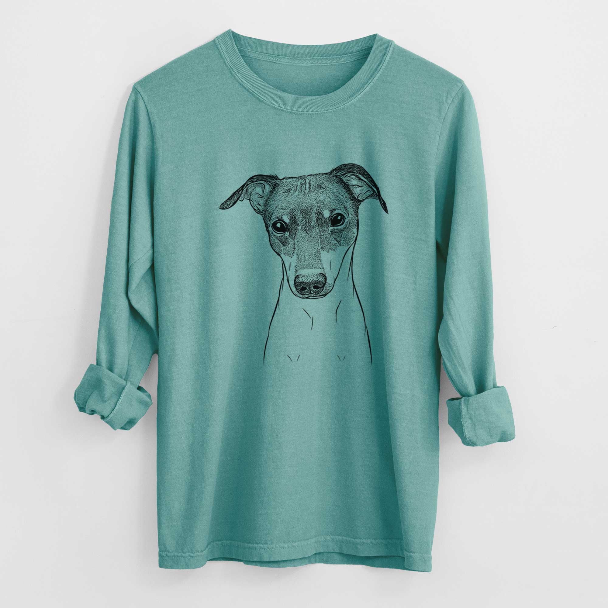 Bare Momo the Japanese Terrier - Heavyweight 100% Cotton Long Sleeve