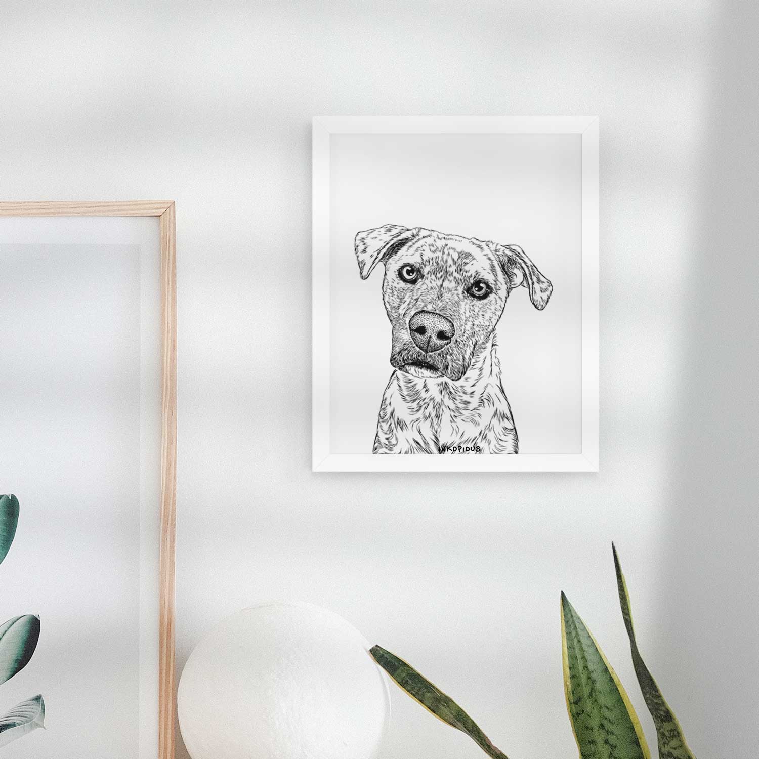 Monster Baby the Pitbull Mix Art Print