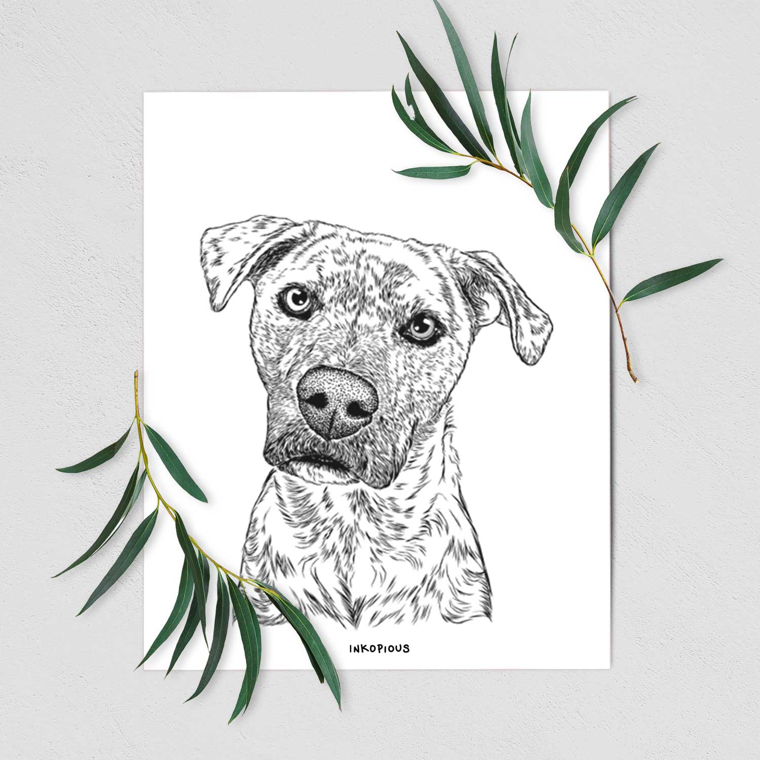 Monster Baby the Pitbull Mix Art Print