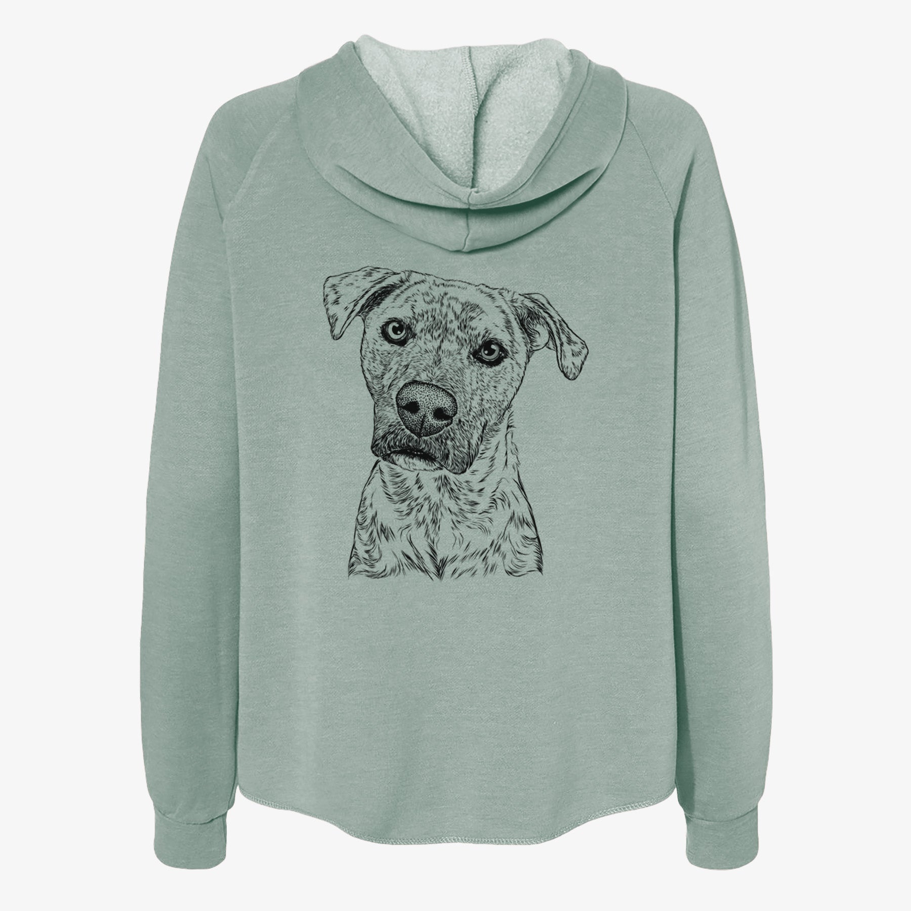 Monster Baby the Pitbull Mix - Women's Cali Wave Zip-Up Sweatshirt