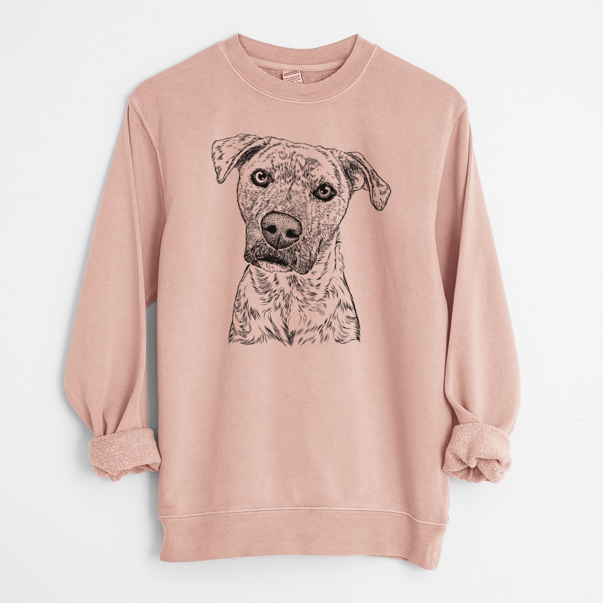 Bare Monster Baby the Pitbull Mix - Unisex Pigment Dyed Crew Sweatshirt