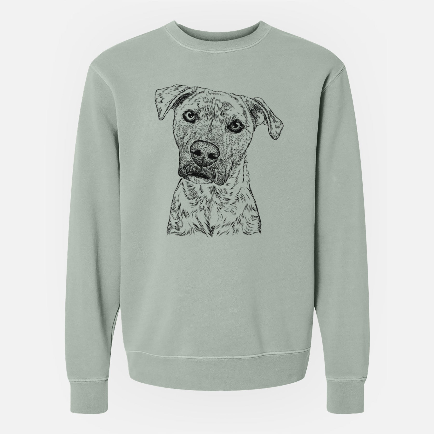 Bare Monster Baby the Pitbull Mix - Unisex Pigment Dyed Crew Sweatshirt