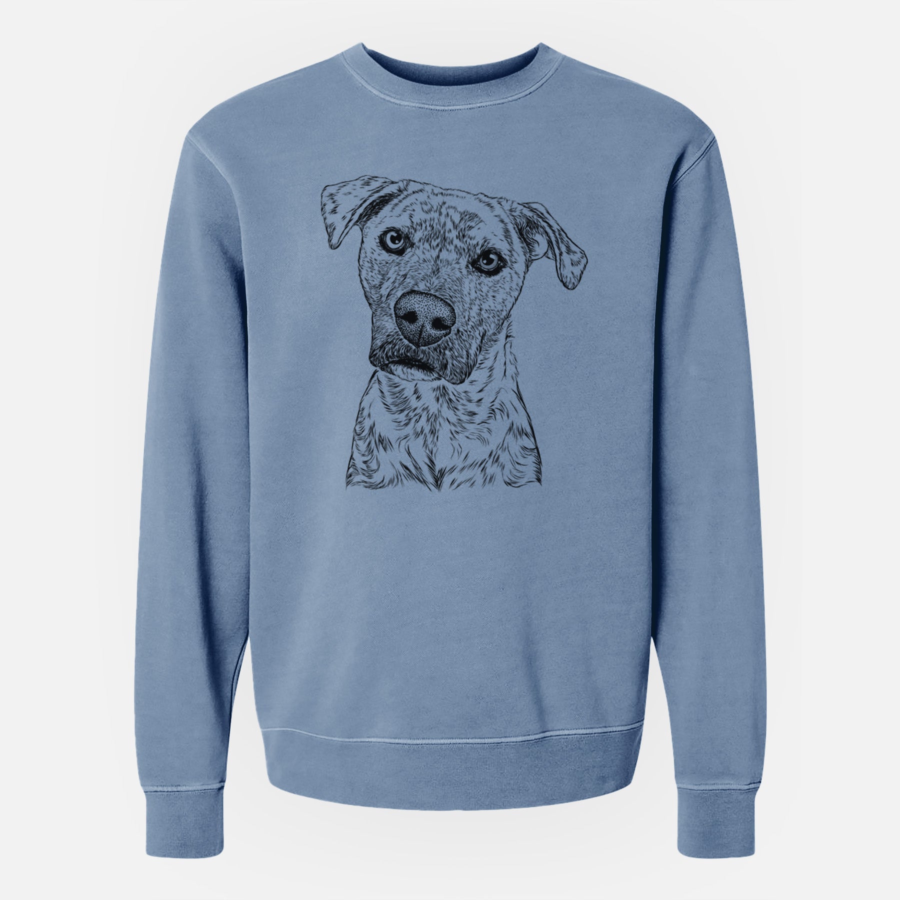 Bare Monster Baby the Pitbull Mix - Unisex Pigment Dyed Crew Sweatshirt