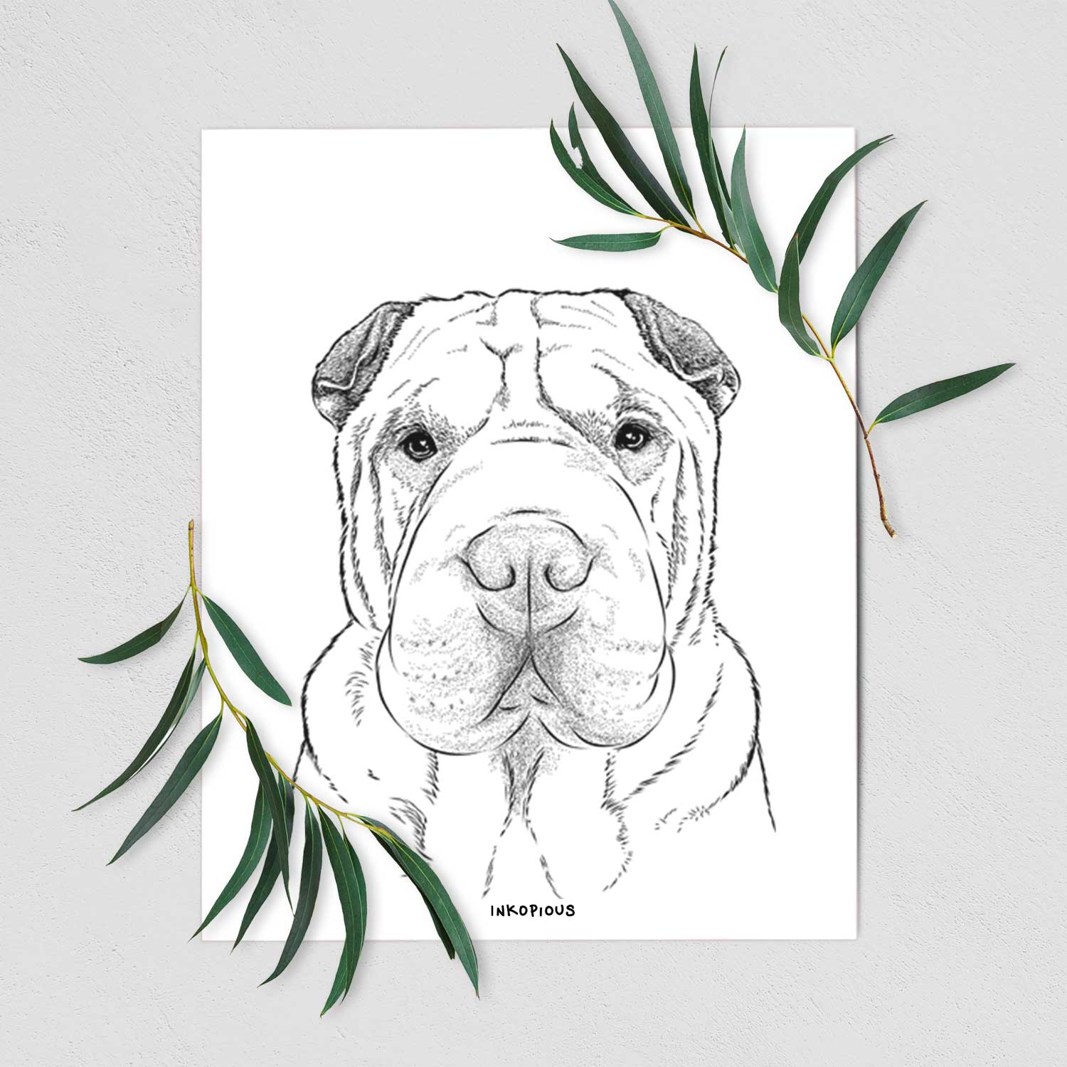 Moomers the Shar Pei Art Print