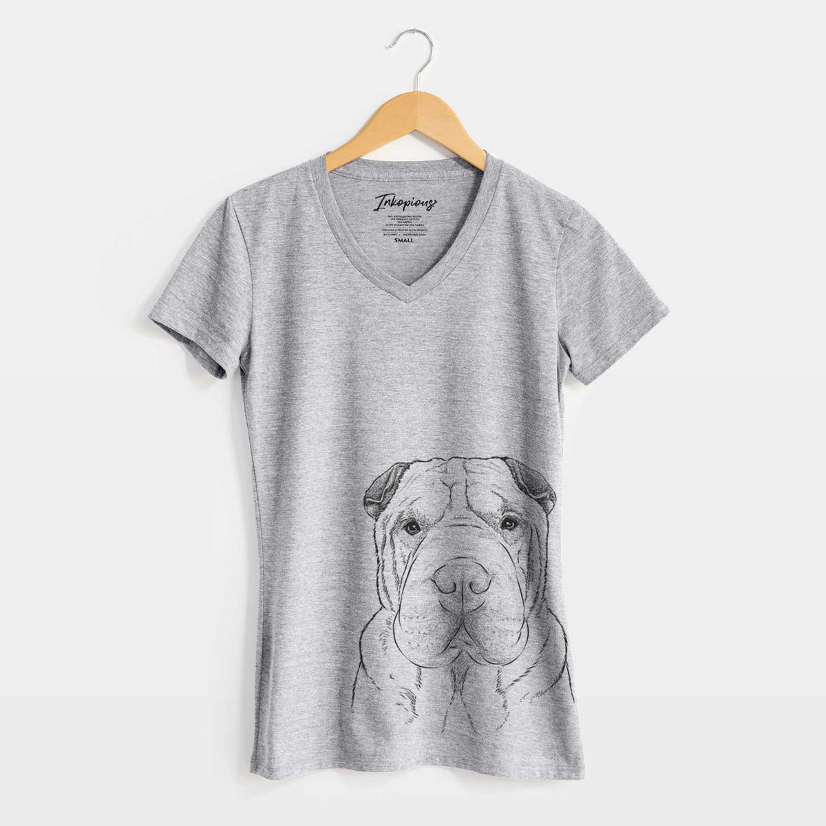 Bare Moomers the Shar Pei - Women's V-neck Shirt