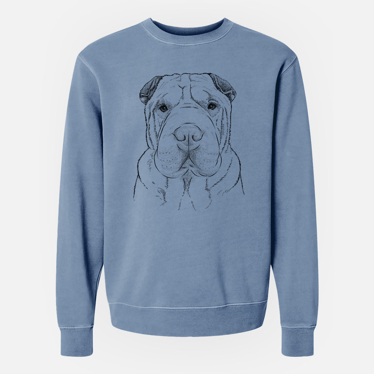 Bare Moomers the Shar Pei - Unisex Pigment Dyed Crew Sweatshirt