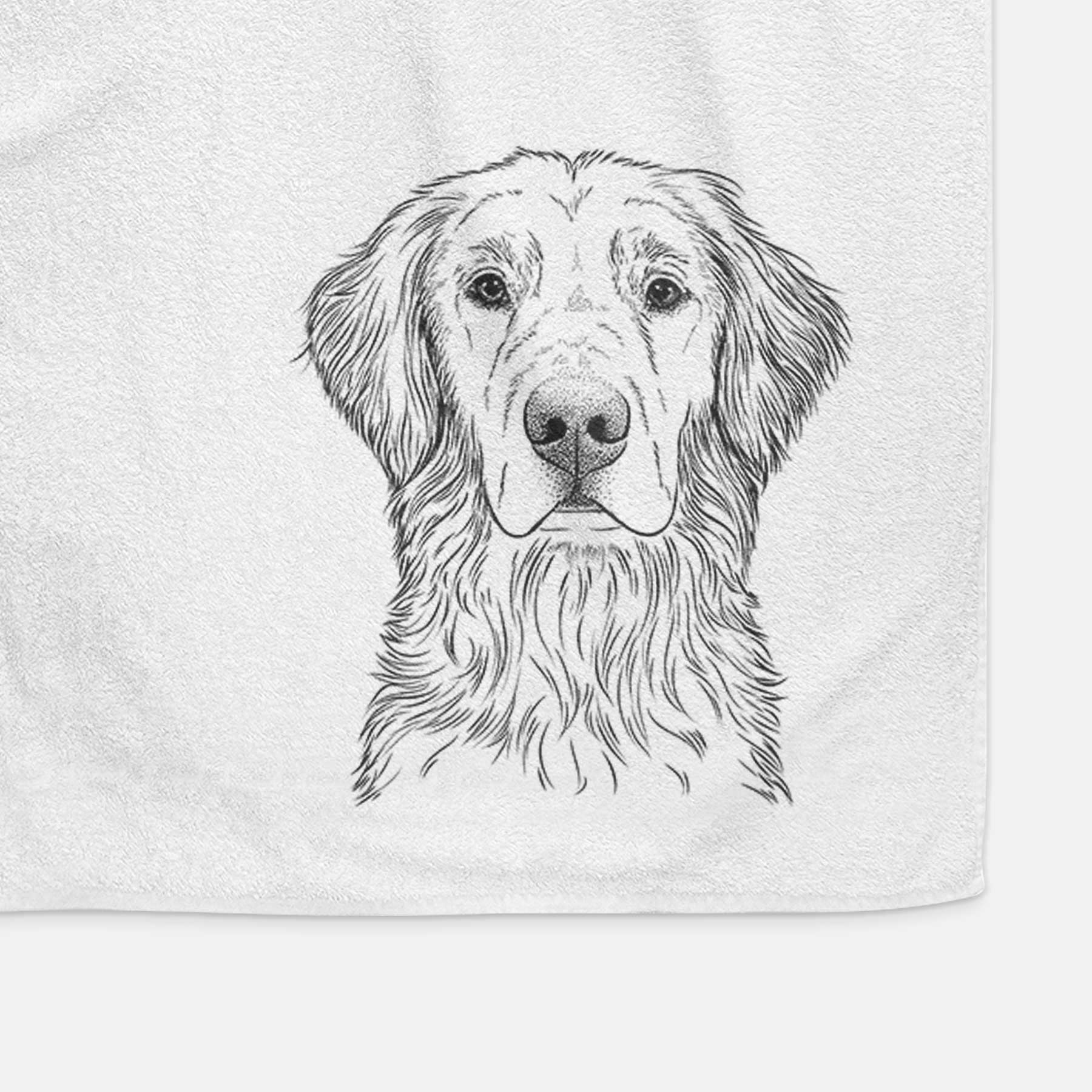 Moose the Field Golden Retriever Decorative Hand Towel