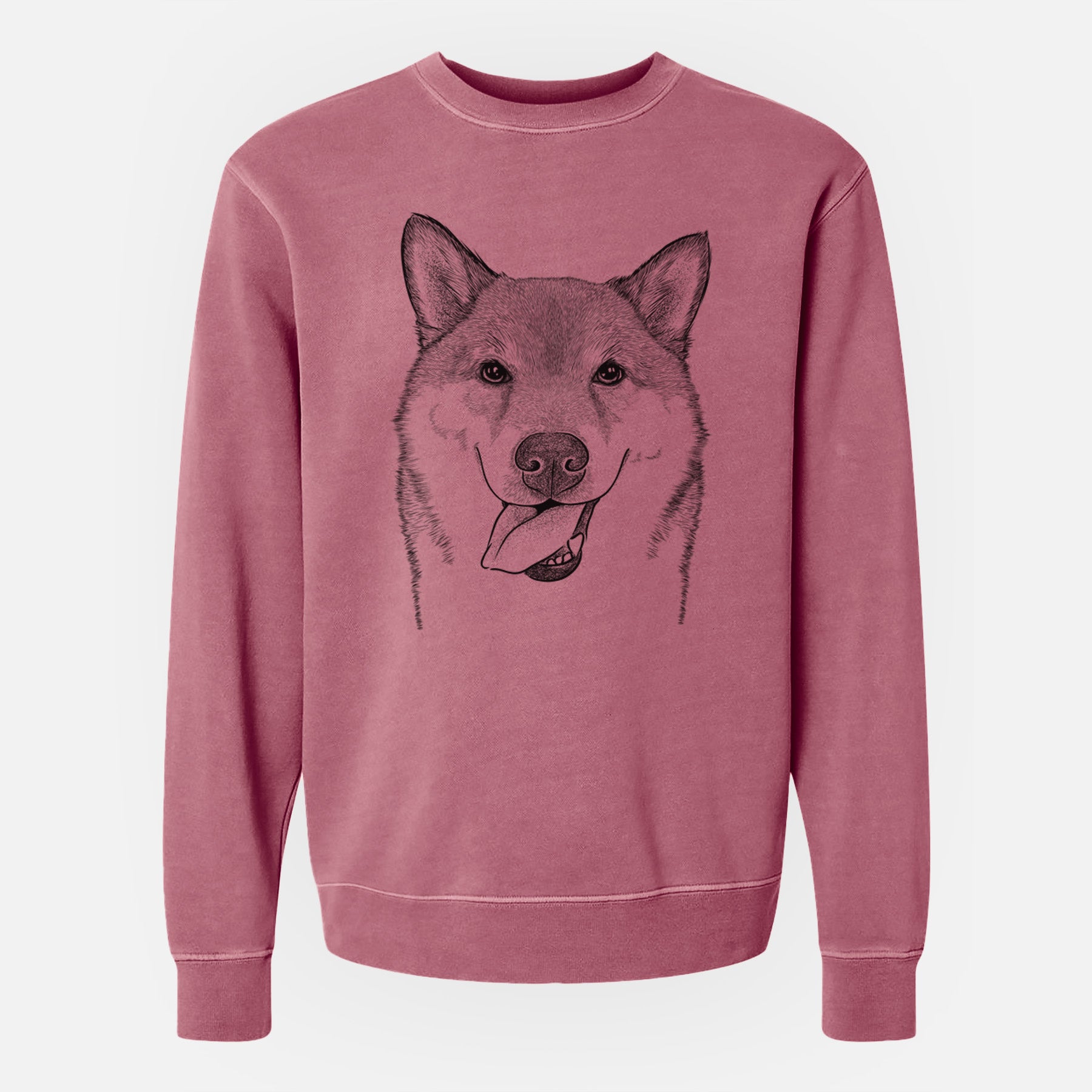 Bare Mothra the Shiba Inu - Unisex Pigment Dyed Crew Sweatshirt