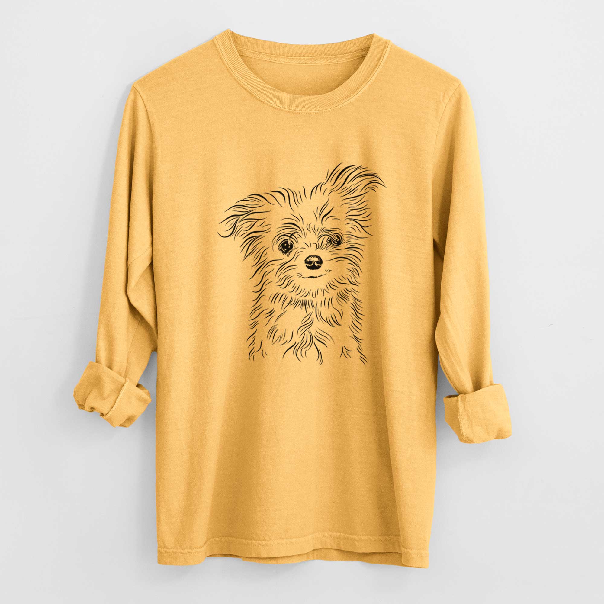 Bare Mr. Gucci Poochi the Maltese - Heavyweight 100% Cotton Long Sleeve