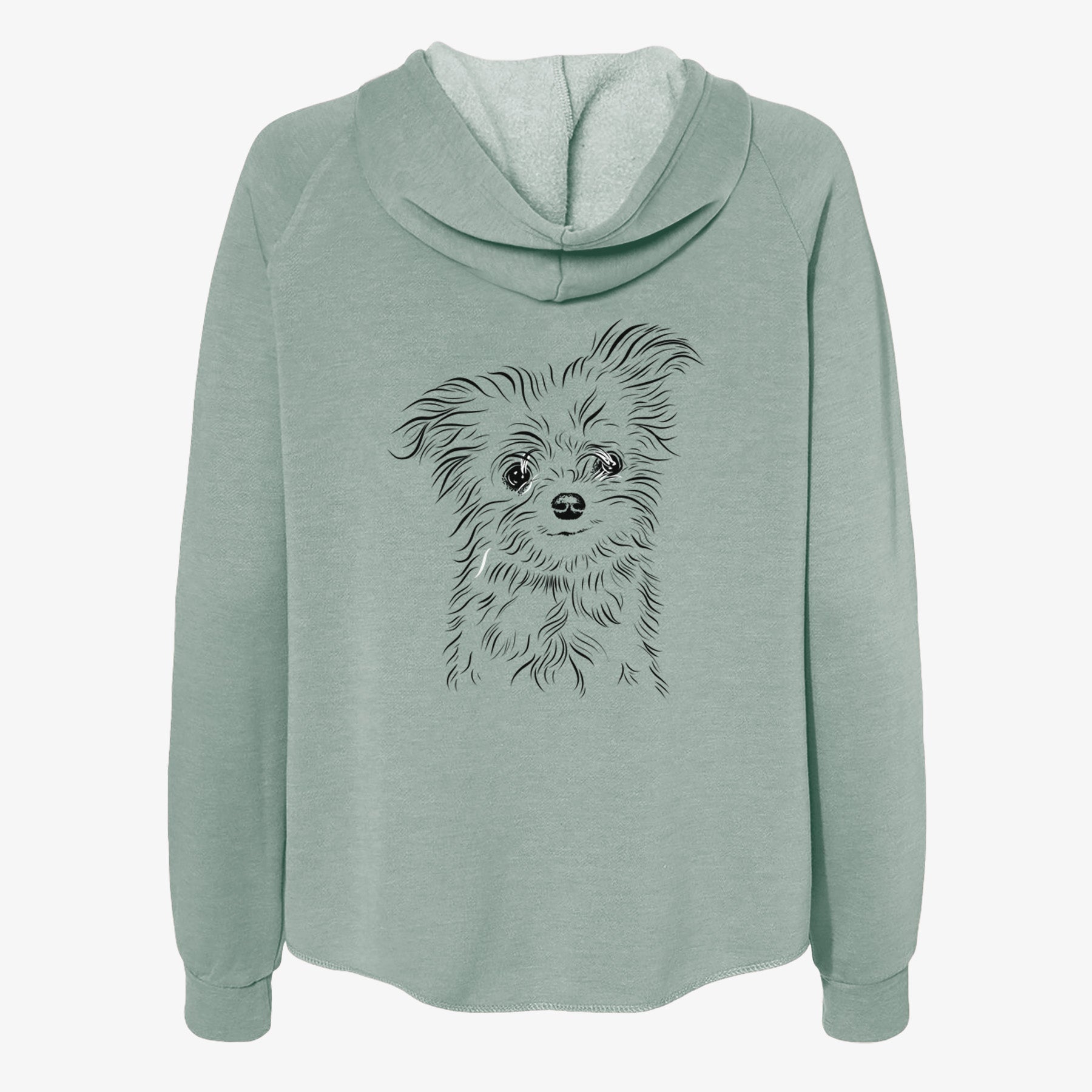 Mr. Gucci Poochi the Maltese - Women's Cali Wave Zip-Up Sweatshirt