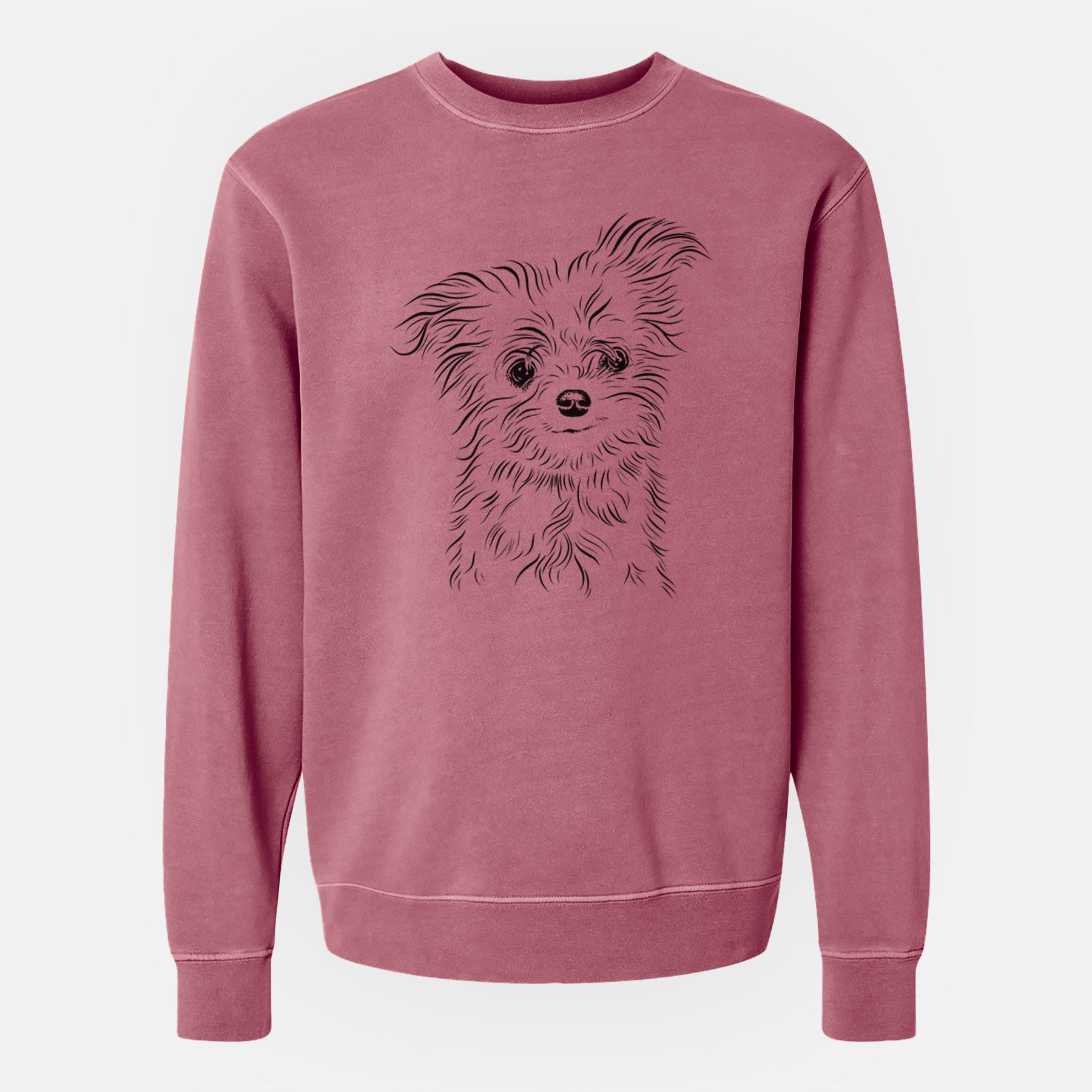 Bare Mr. Gucci Poochi the Maltese - Unisex Pigment Dyed Crew Sweatshirt