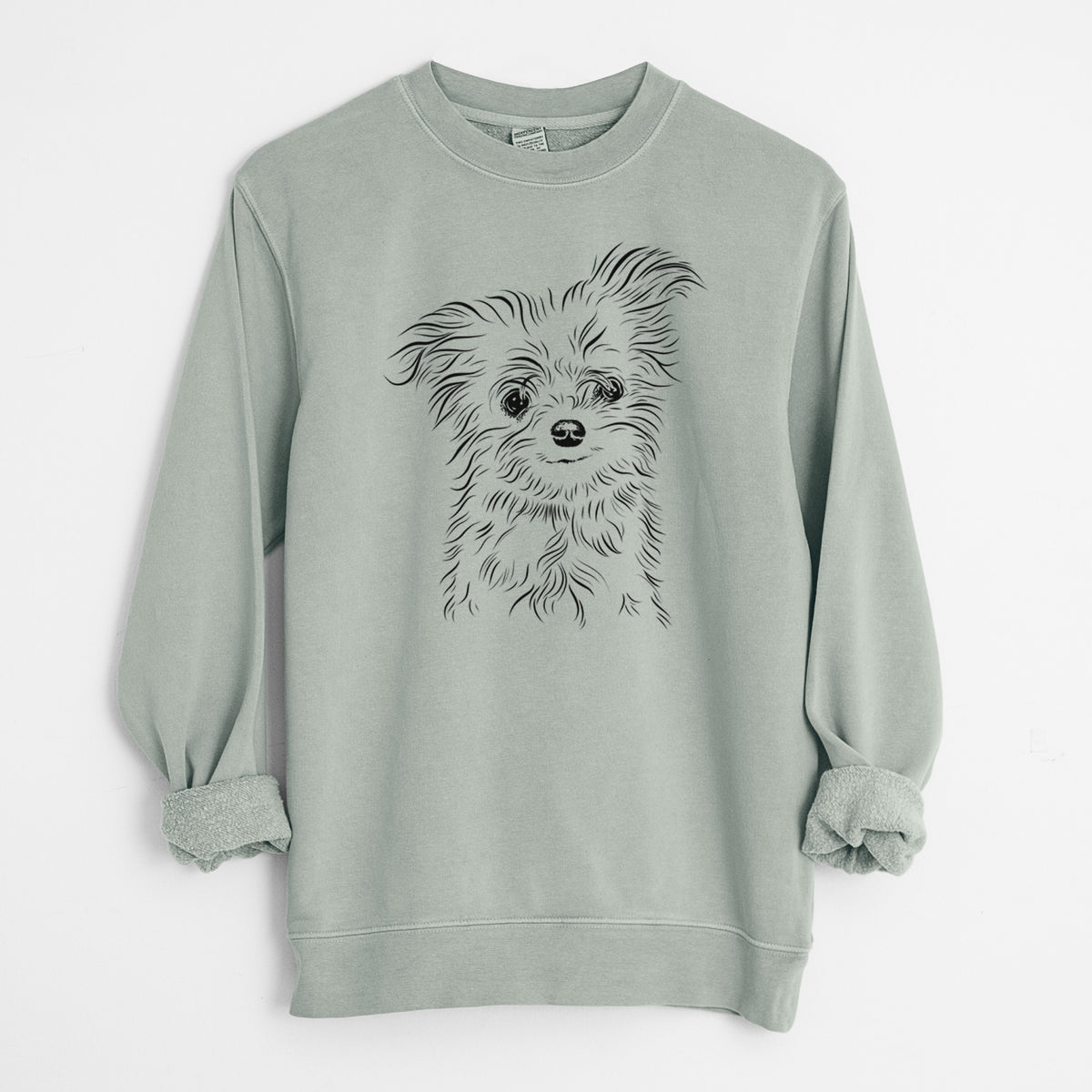 Bare Mr. Gucci Poochi the Maltese - Unisex Pigment Dyed Crew Sweatshirt