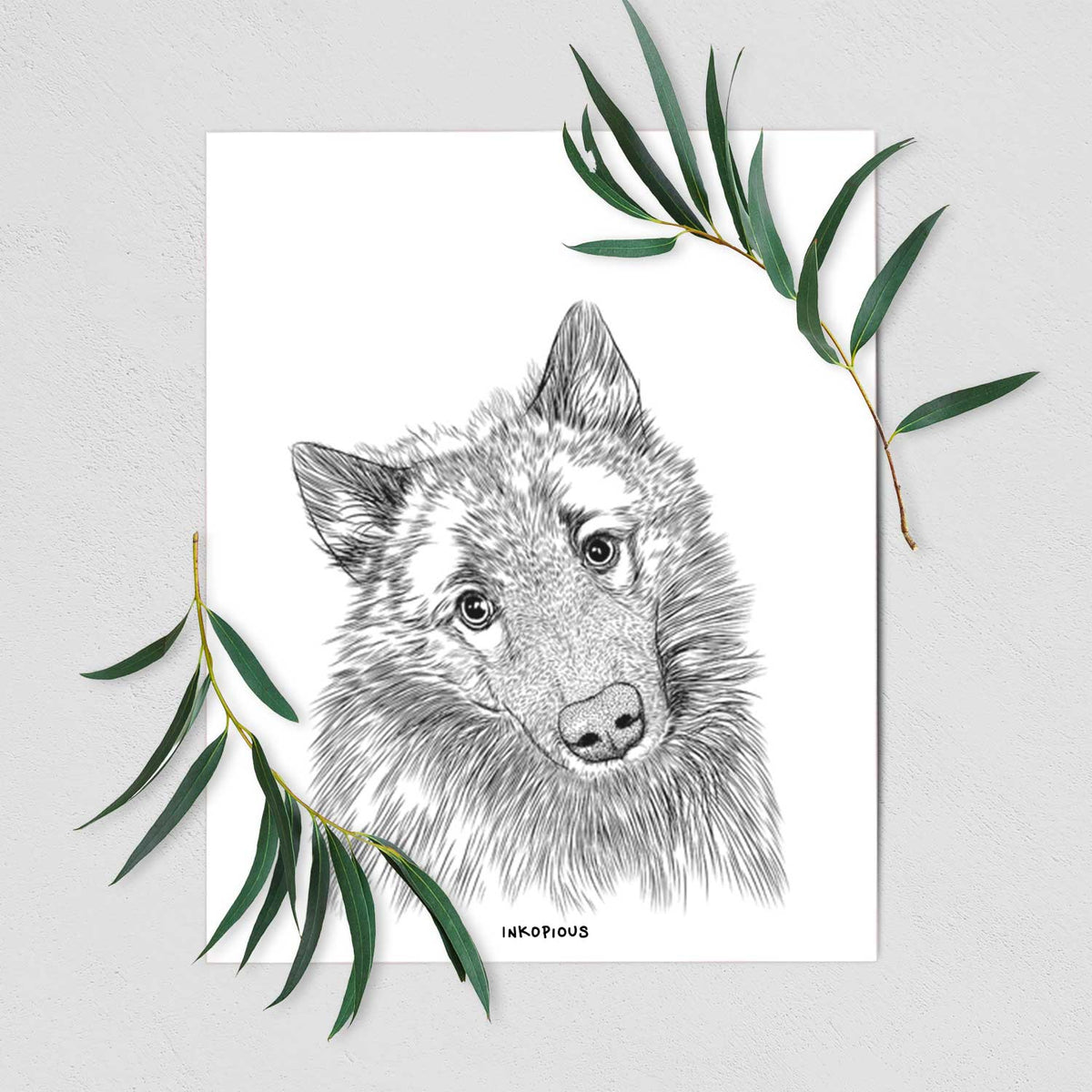 Mr. Maverick the Keeshond Art Print