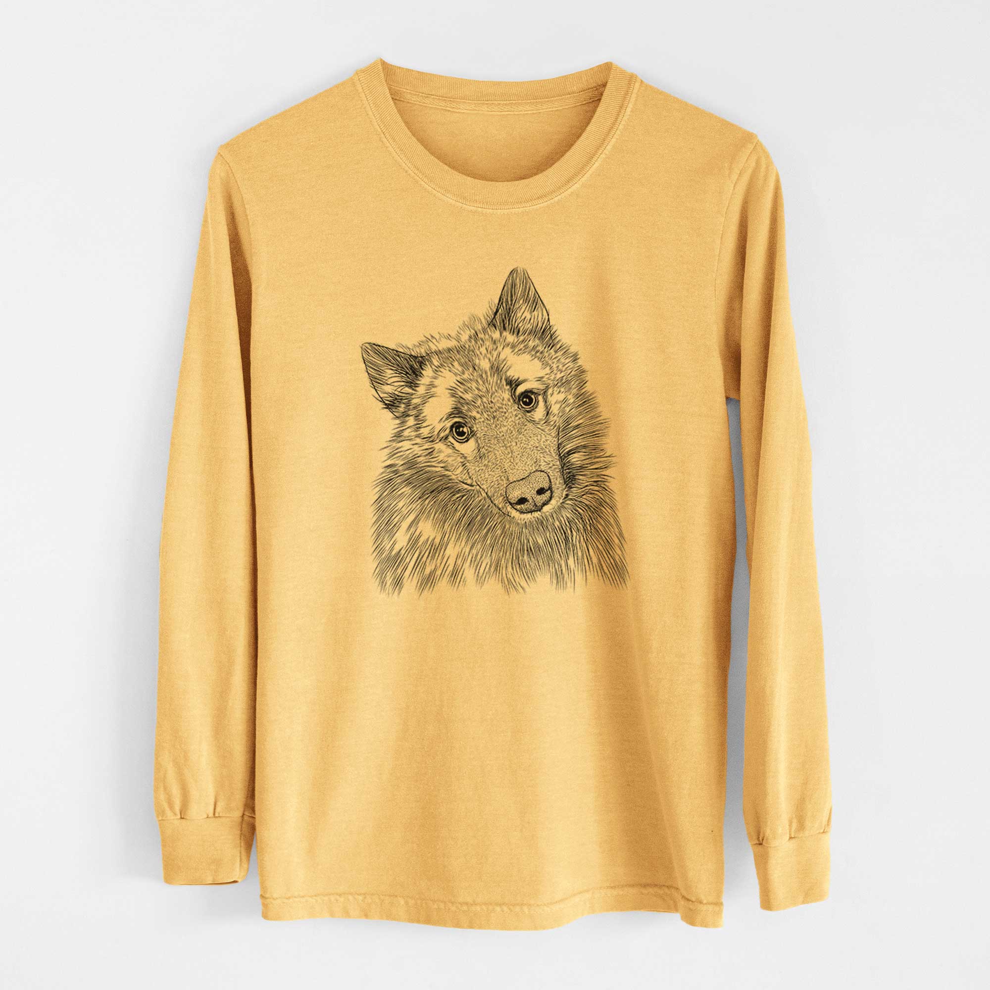 Bare Mr. Maverick the Keeshond - Heavyweight 100% Cotton Long Sleeve