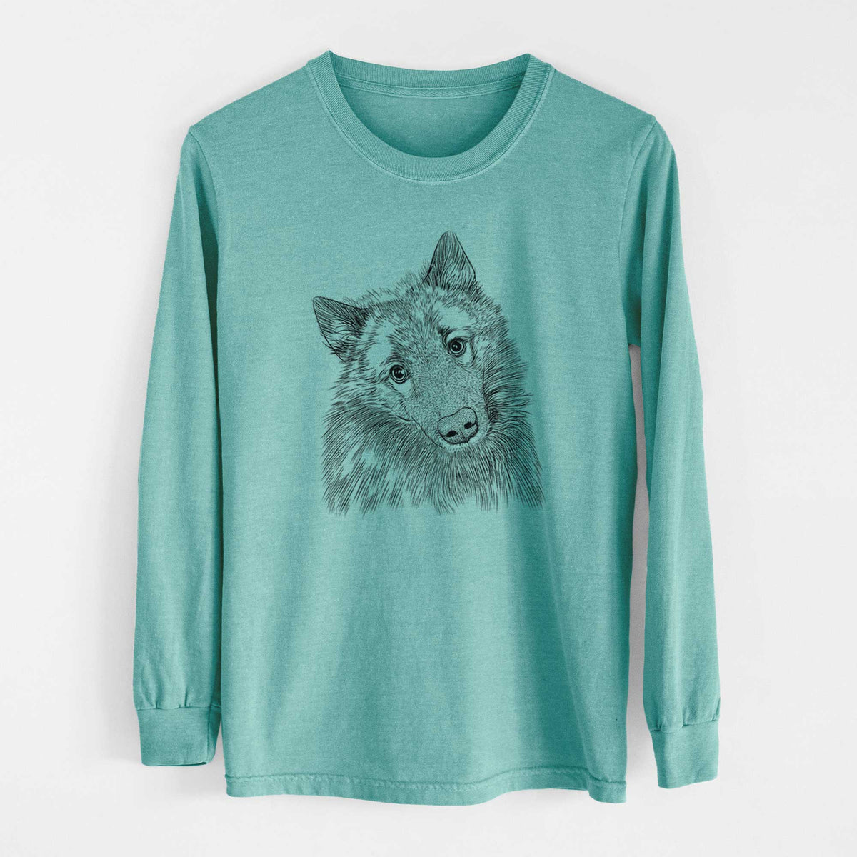 Bare Mr. Maverick the Keeshond - Heavyweight 100% Cotton Long Sleeve