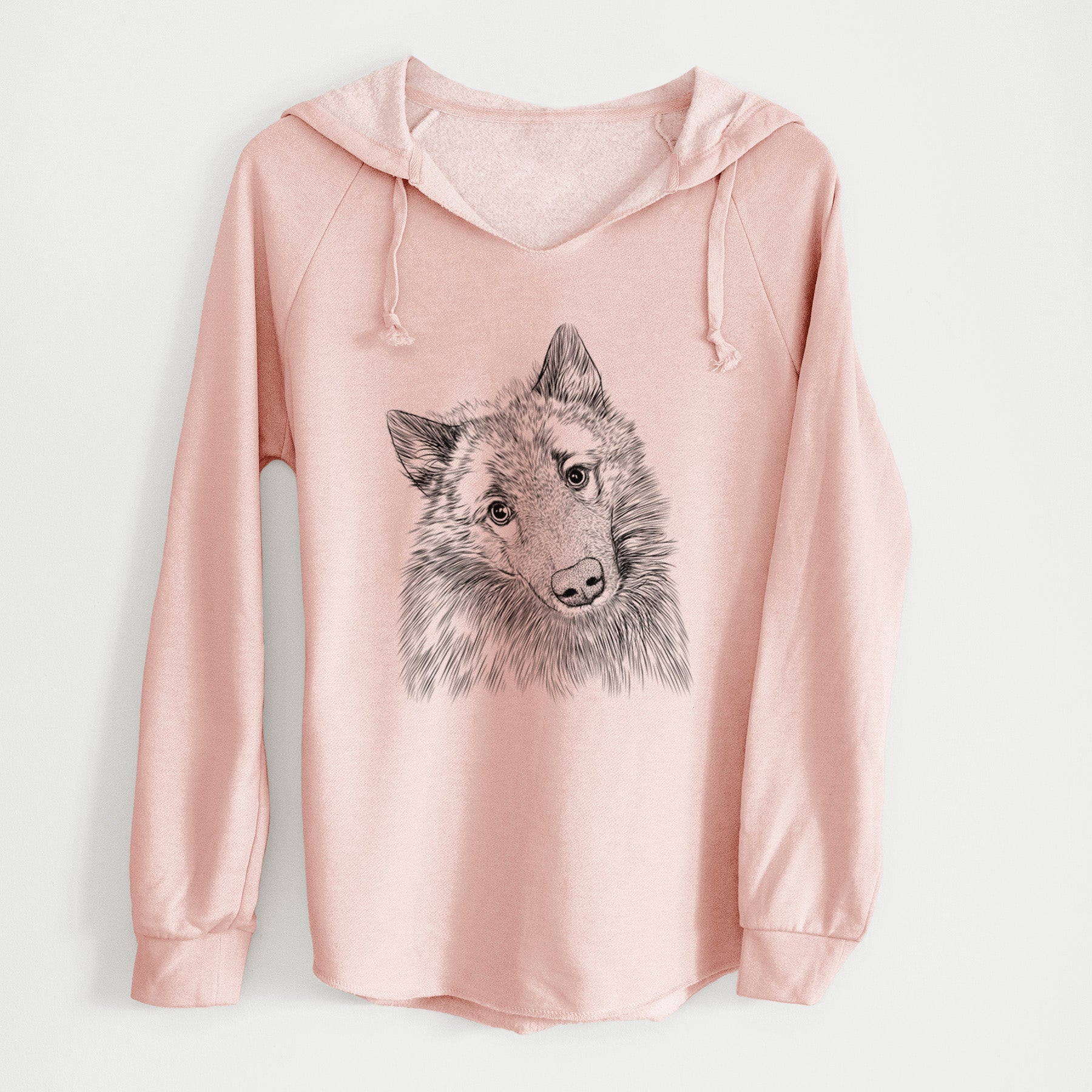 Bare Mr. Maverick the Keeshond - Cali Wave Hooded Sweatshirt