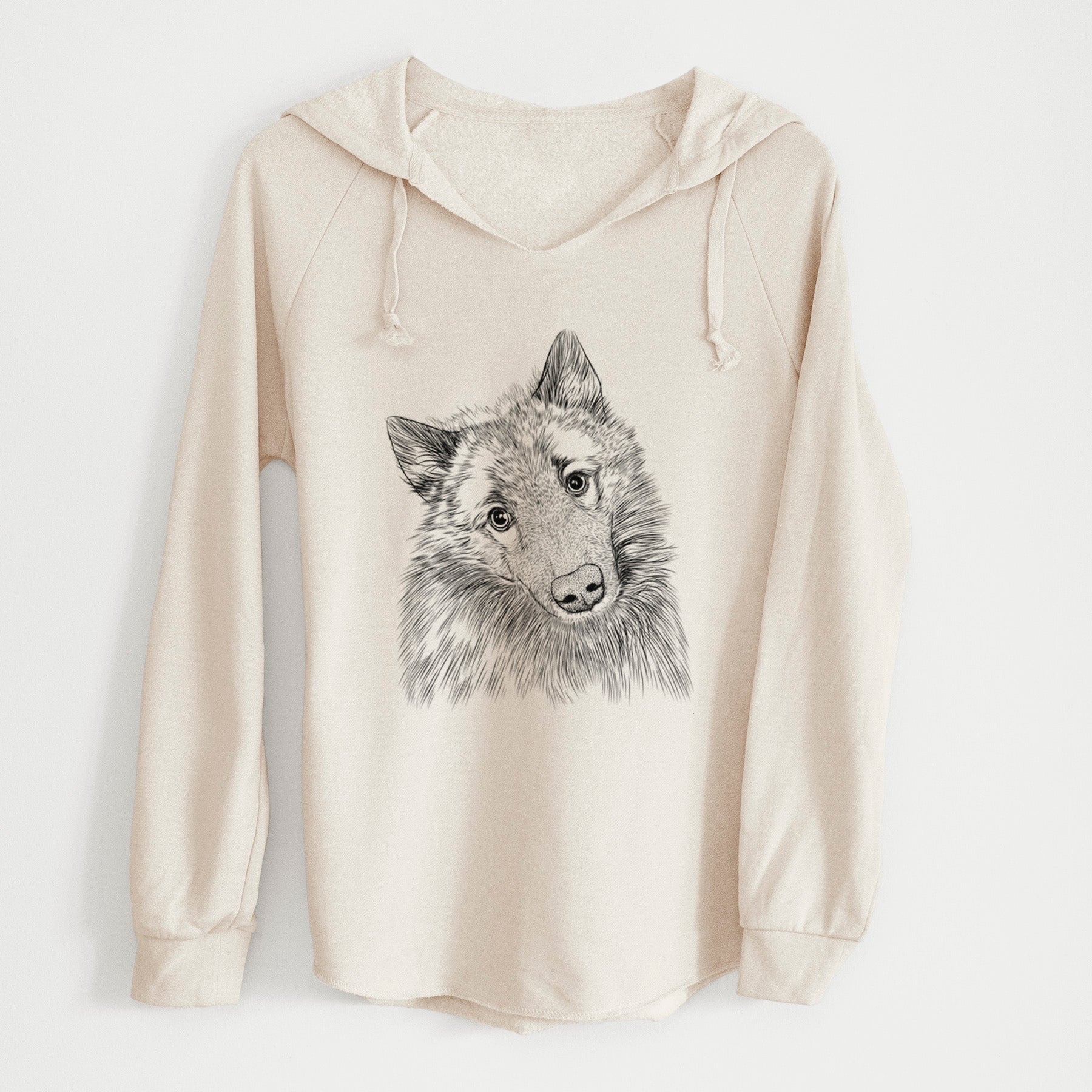 Bare Mr. Maverick the Keeshond - Cali Wave Hooded Sweatshirt