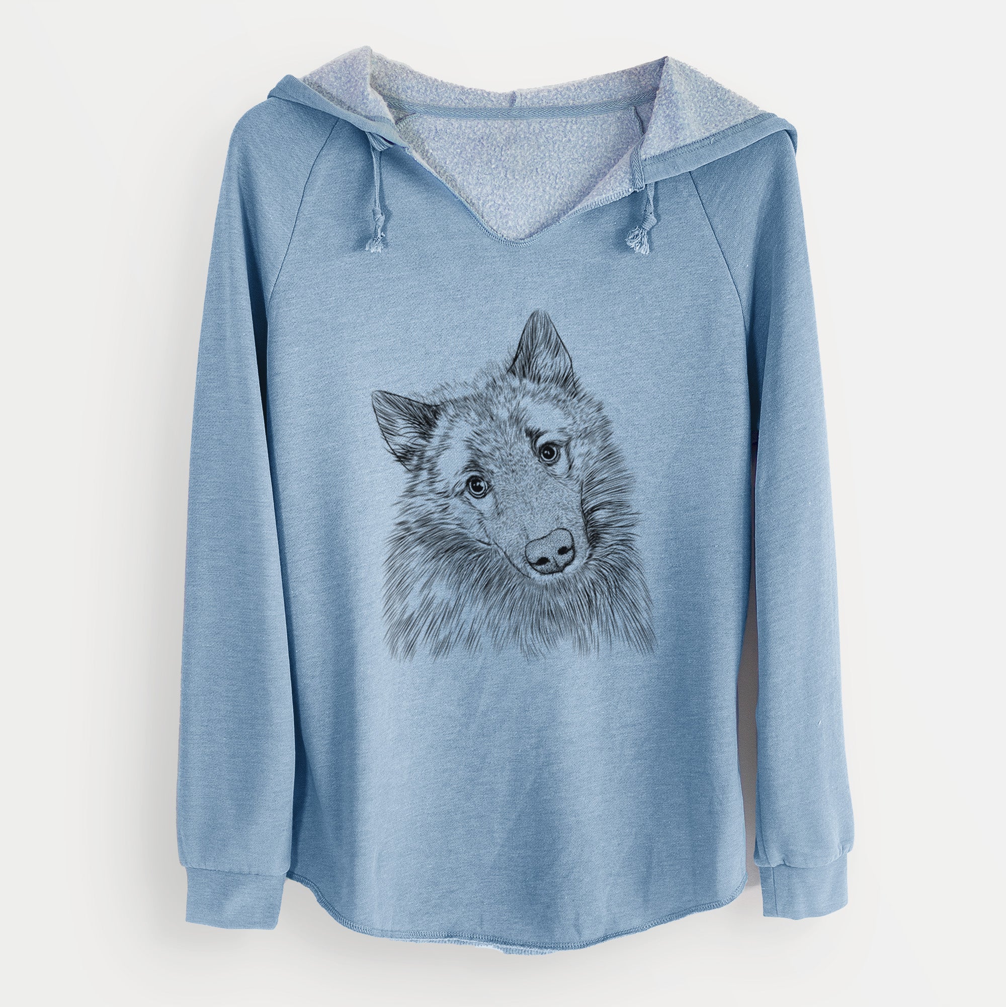 Bare Mr. Maverick the Keeshond - Cali Wave Hooded Sweatshirt