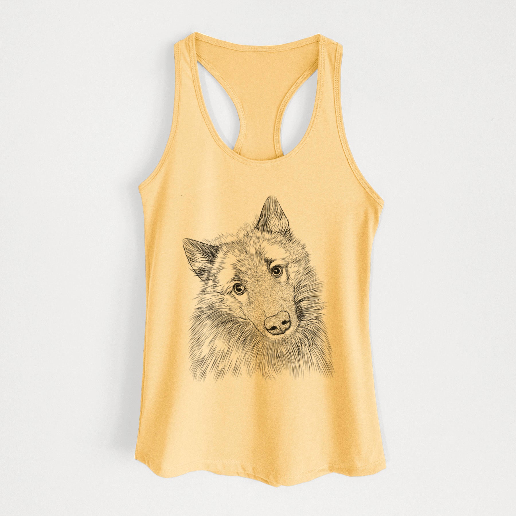 Mr. Maverick the Keeshond - Women's Racerback Tanktop