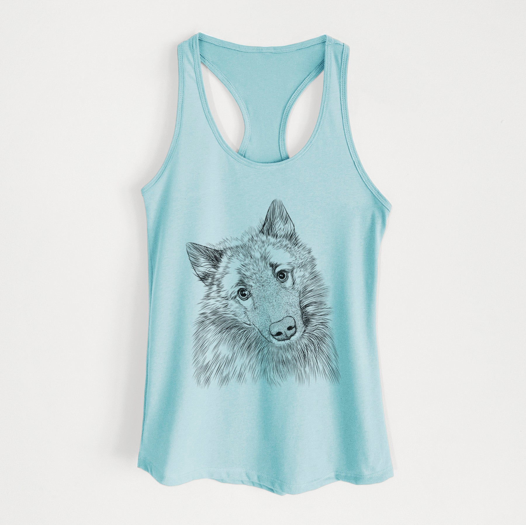 Mr. Maverick the Keeshond - Women's Racerback Tanktop