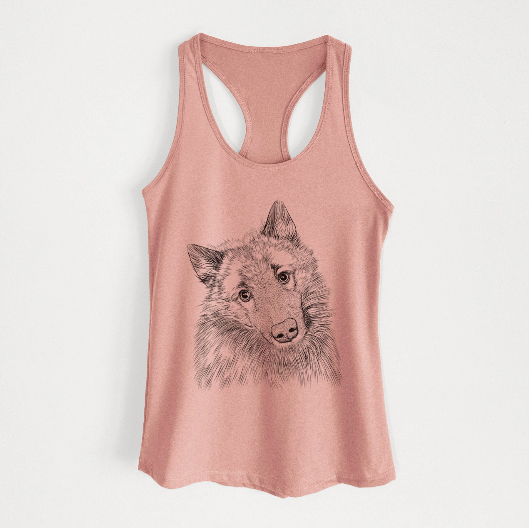 Mr. Maverick the Keeshond - Women's Racerback Tanktop