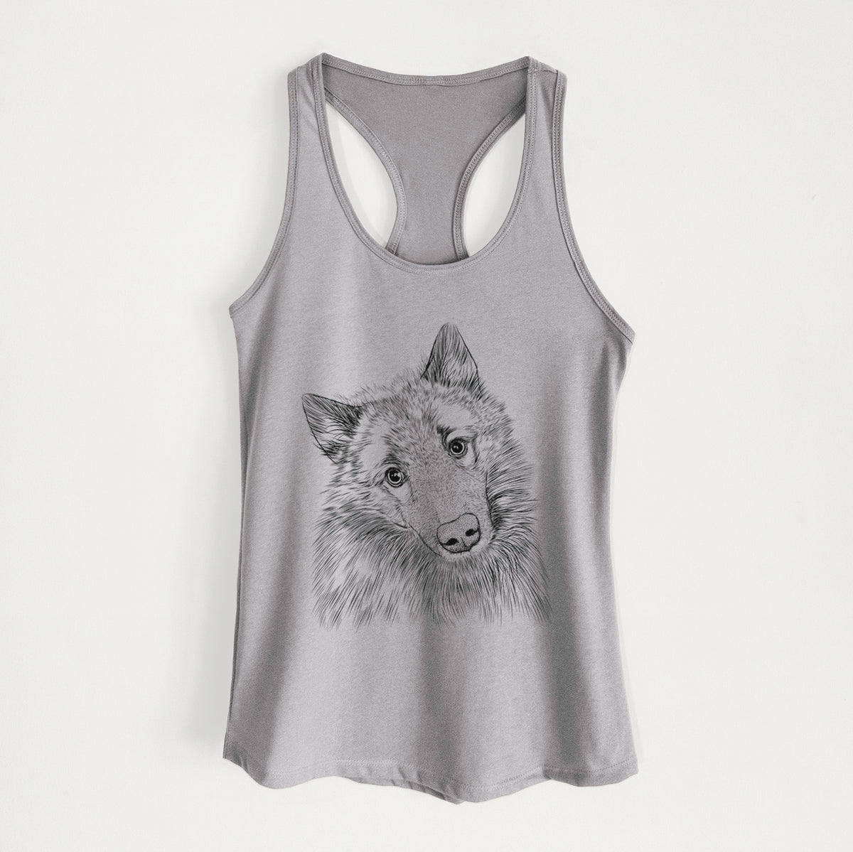 Mr. Maverick the Keeshond - Women&#39;s Racerback Tanktop