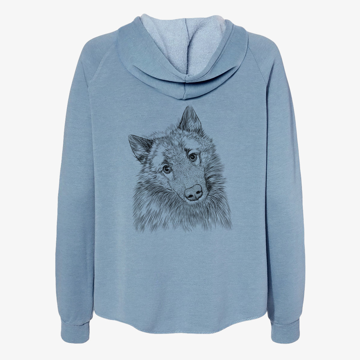Mr. Maverick the Keeshond - Women's Cali Wave Zip-Up Sweatshirt