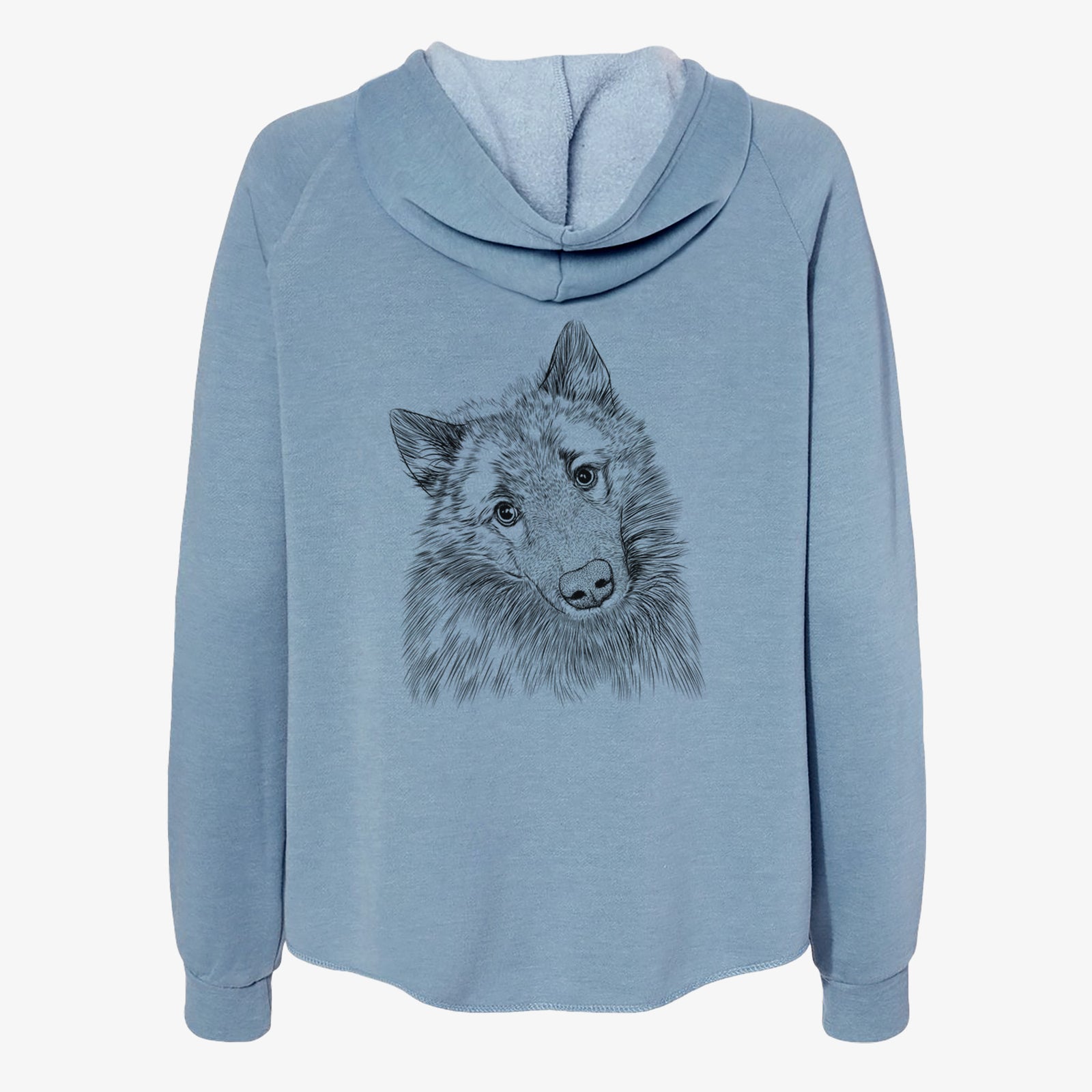 Mr. Maverick the Keeshond - Women's Cali Wave Zip-Up Sweatshirt