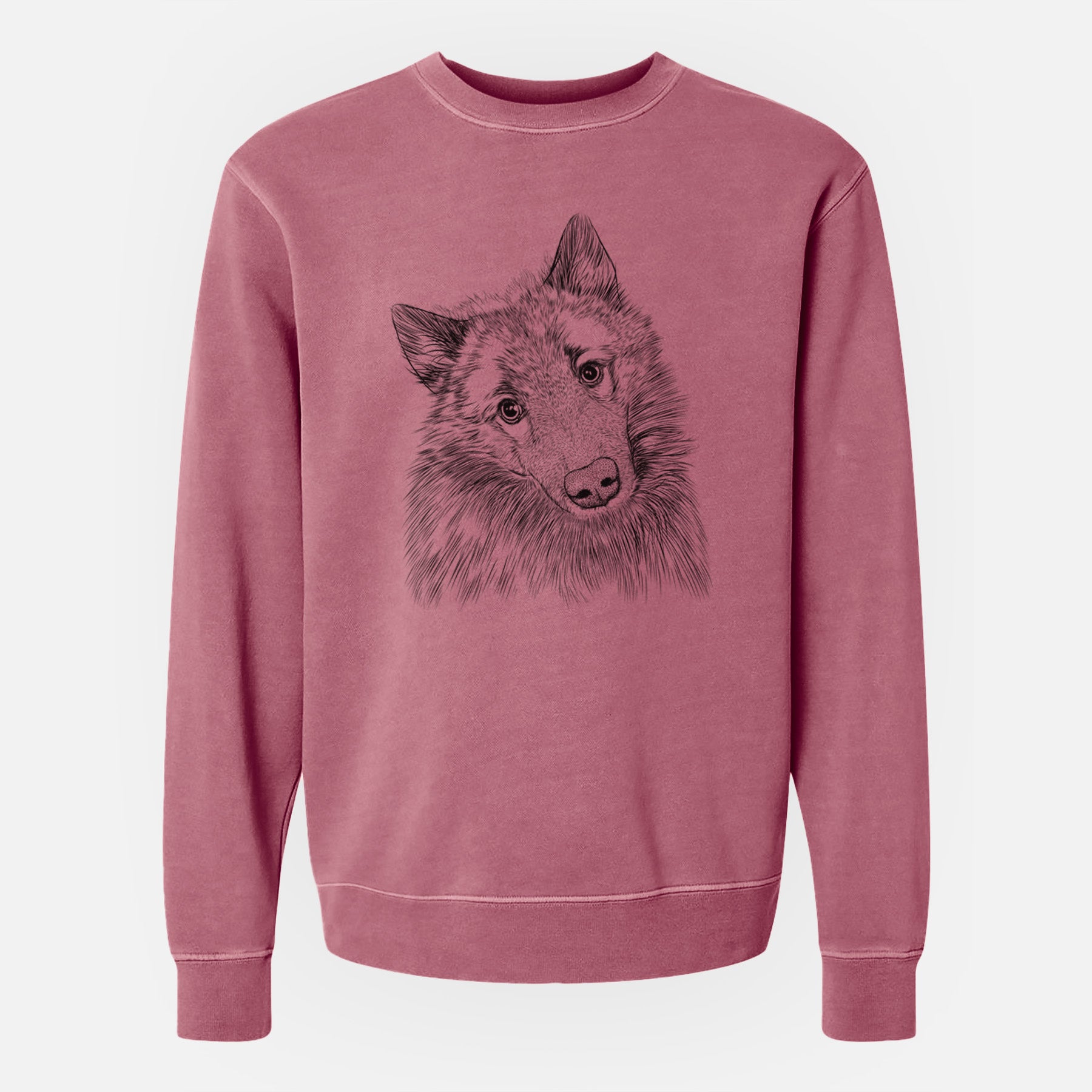 Bare Mr. Maverick the Keeshond - Unisex Pigment Dyed Crew Sweatshirt