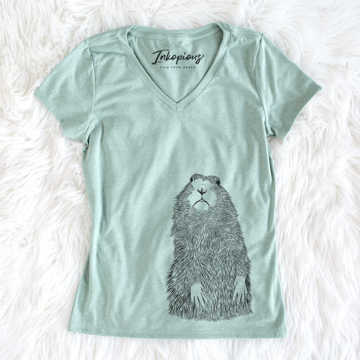 Bare Mr. Otis the Prairie Dog - Women's V-neck Shirt