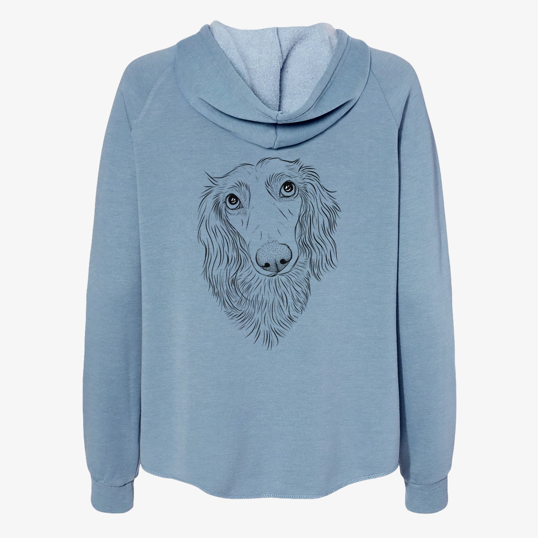 Mr. Rusty the Long Haired Dachshund - Women's Cali Wave Zip-Up Sweatshirt