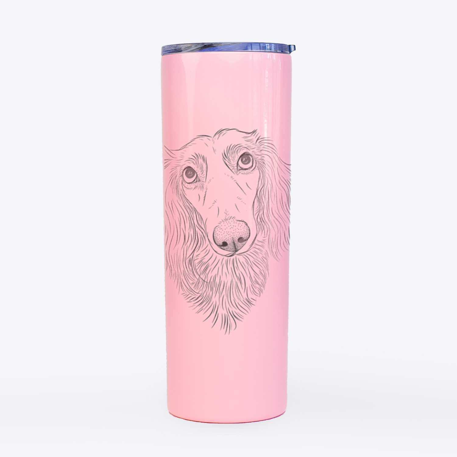 Mr. Rusty the Long Haired Dachshund - 20oz Skinny Tumbler