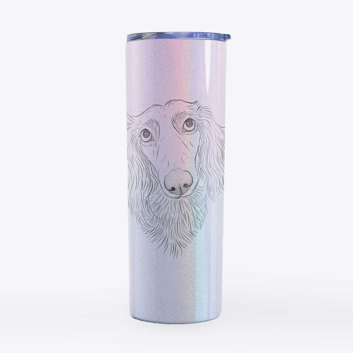 Mr. Rusty the Long Haired Dachshund - 20oz Skinny Tumbler