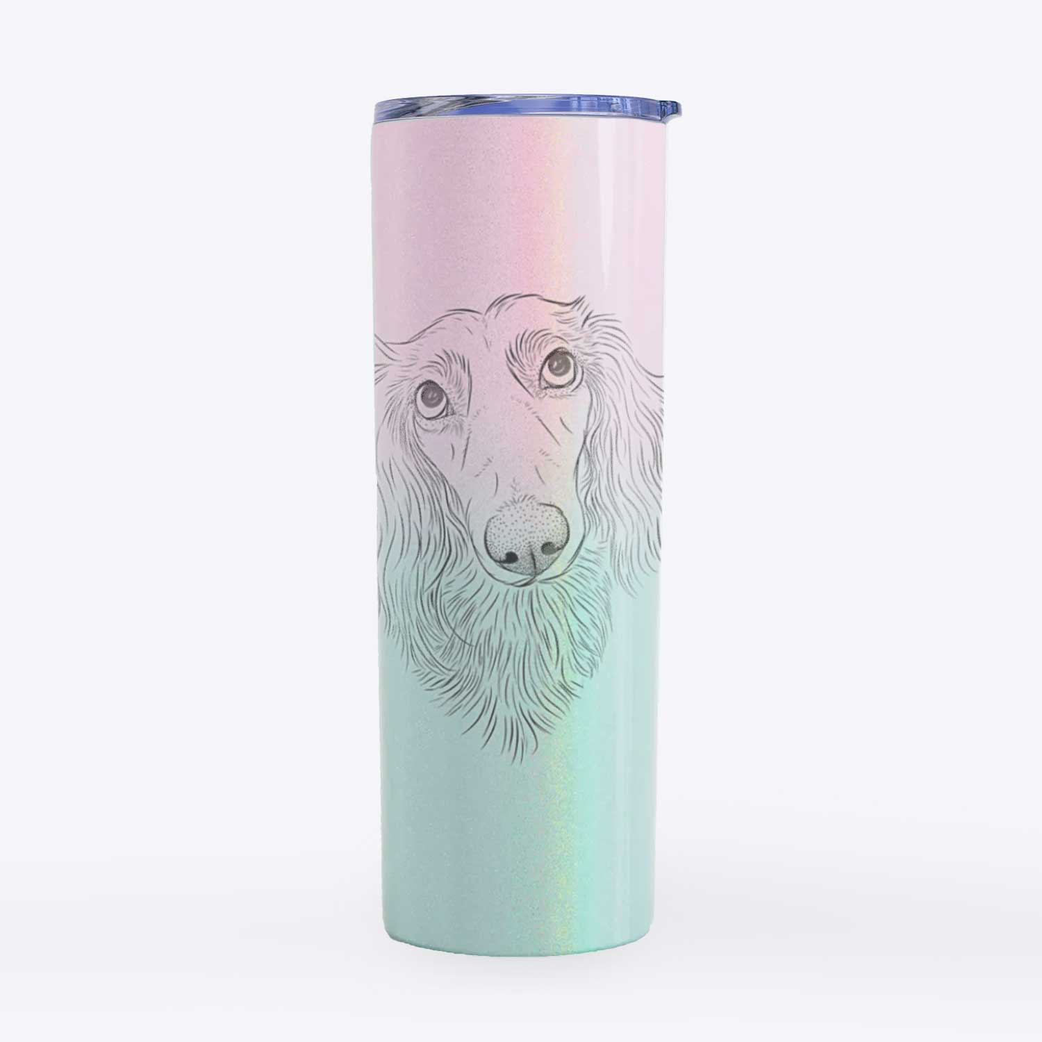 Mr. Rusty the Long Haired Dachshund - 20oz Skinny Tumbler