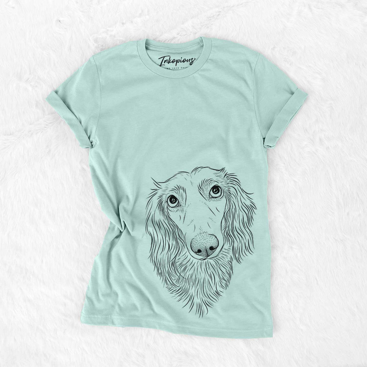 Mr. Rusty the Long Haired Dachshund - Bella Canvas Unisex Crewneck