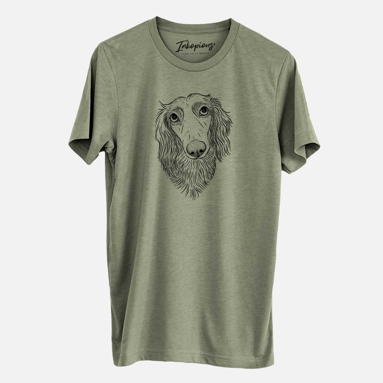 Bare Mr. Rusty the Long Haired Dachshund - Unisex Crewneck