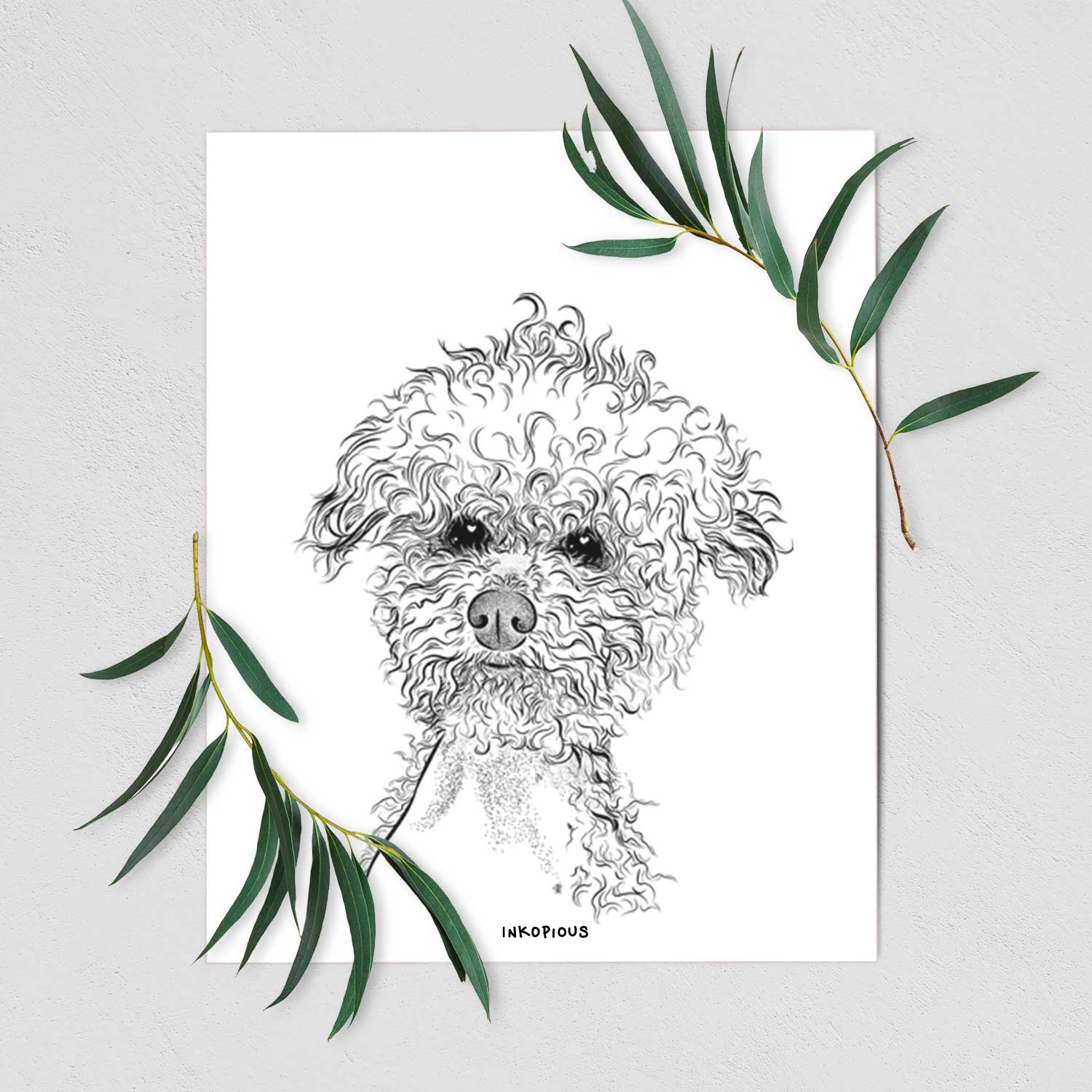 Muffin the Poodle Art Print