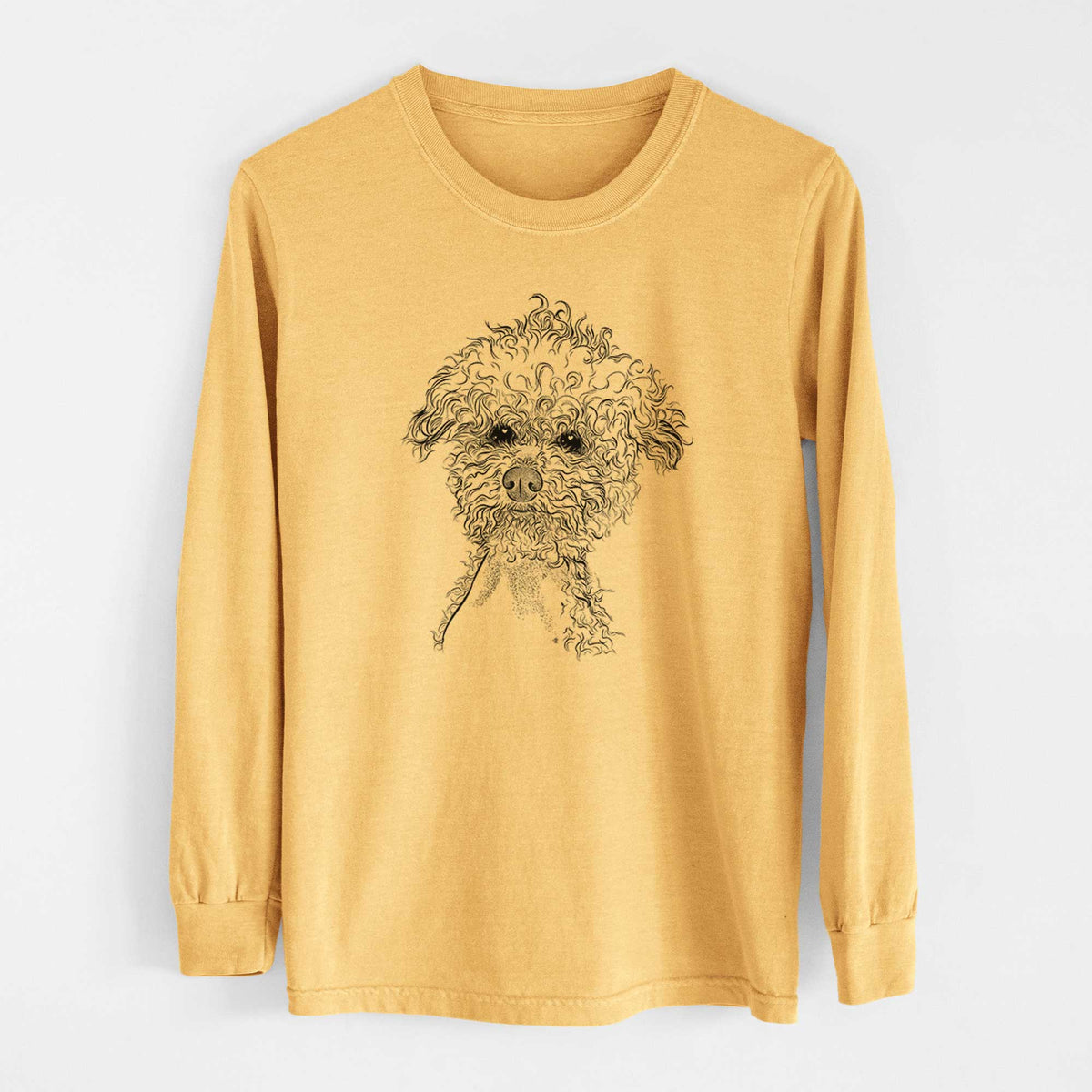 Bare Muffin the Poodle - Heavyweight 100% Cotton Long Sleeve