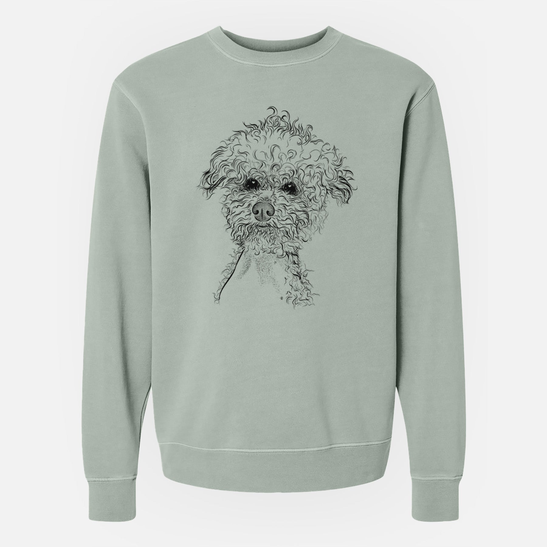 Bare Muffin the Poodle - Unisex Pigment Dyed Crew Sweatshirt