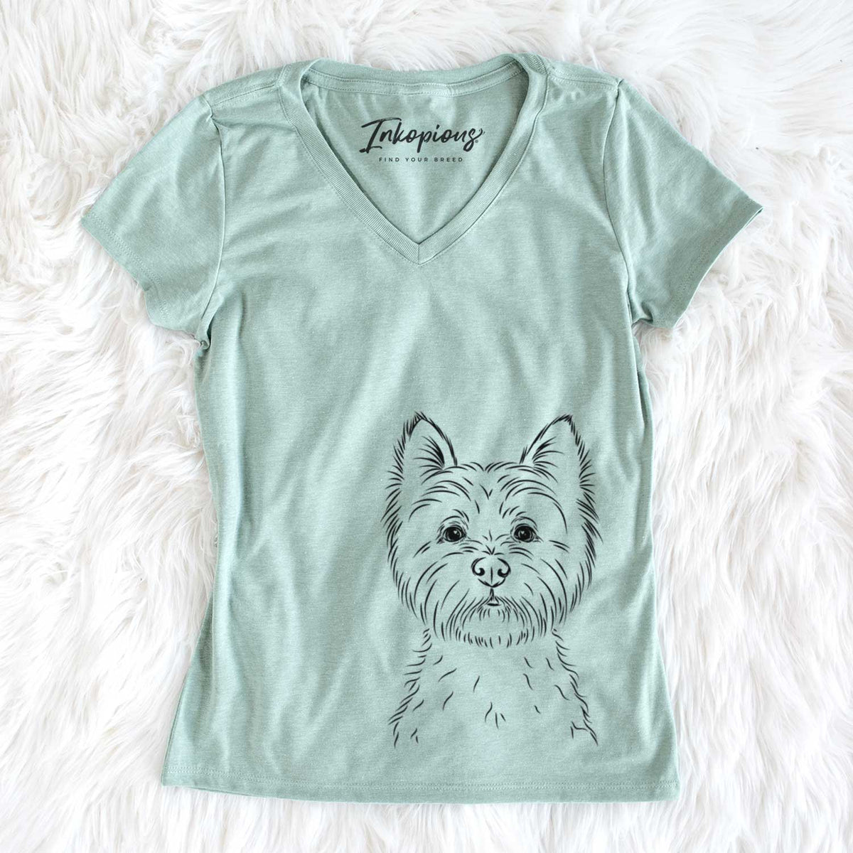 Bare Murphy the West Highland Terrier - Women's V-neck Shirt