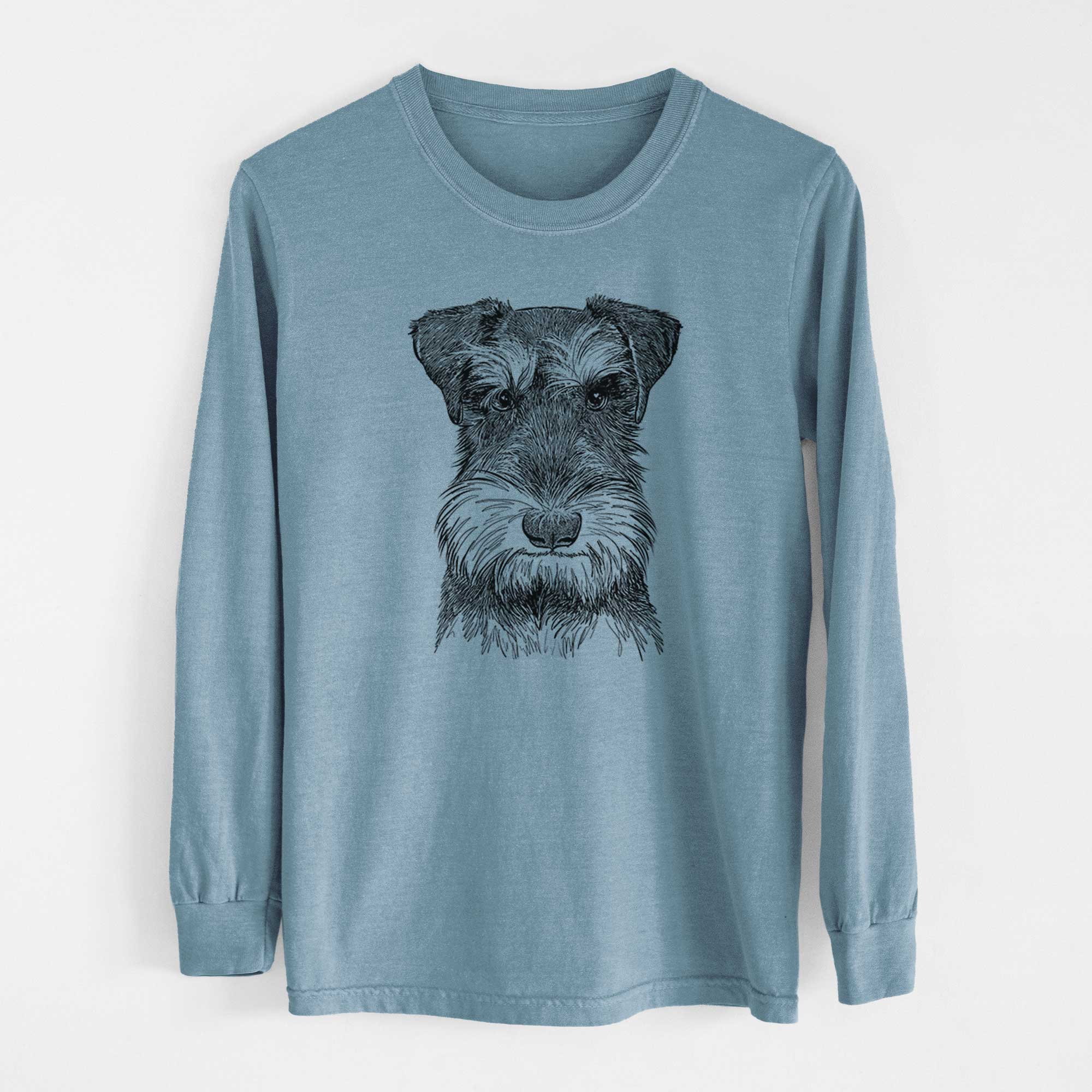 Bare Murphy the Mini Schnauzer - Heavyweight 100% Cotton Long Sleeve