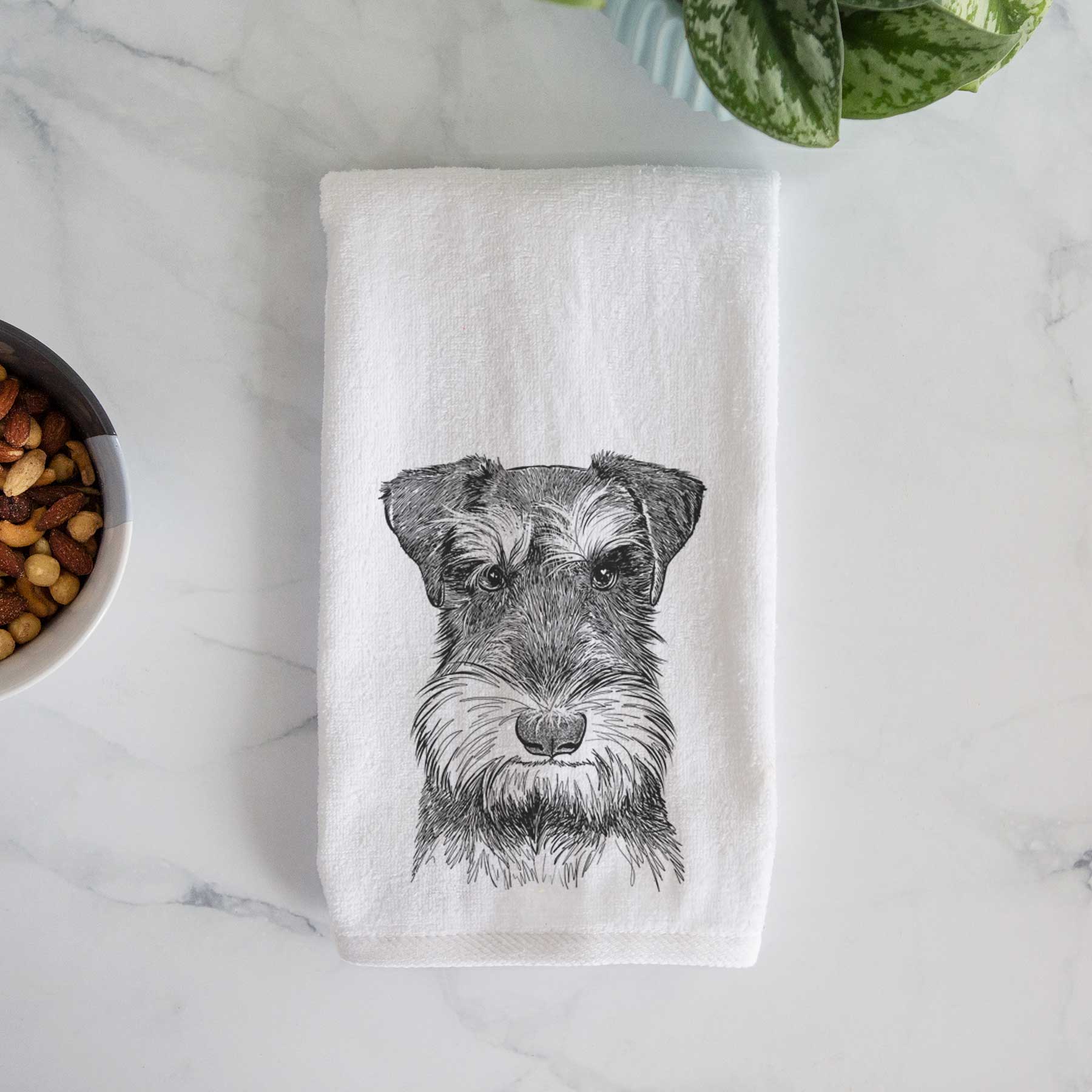 Murphy the Mini Schnauzer Decorative Hand Towel