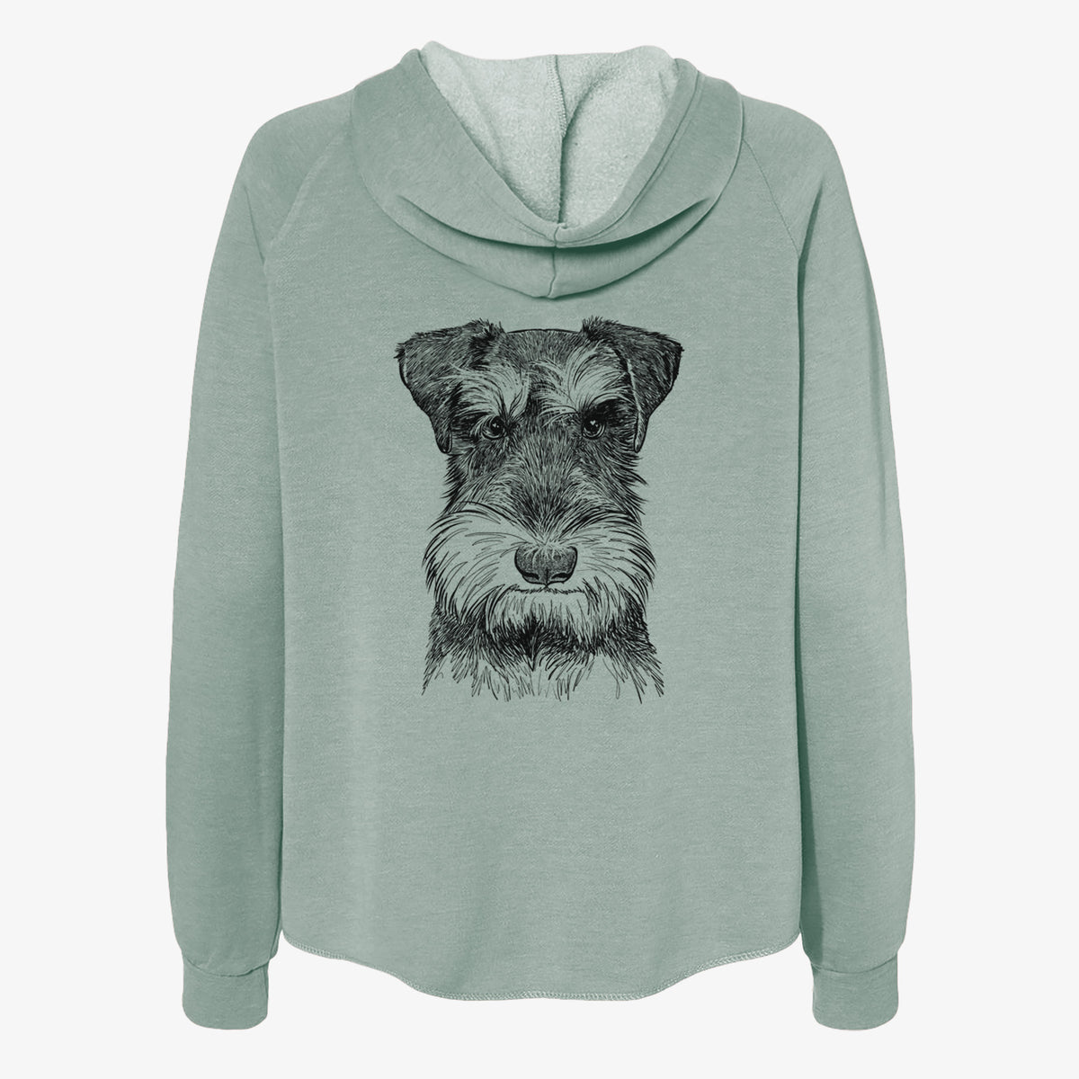 Murphy the Mini Schnauzer - Women's Cali Wave Zip-Up Sweatshirt
