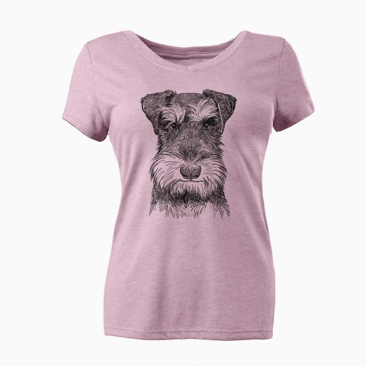 Bare Murphy the Mini Schnauzer - Women's V-neck Shirt