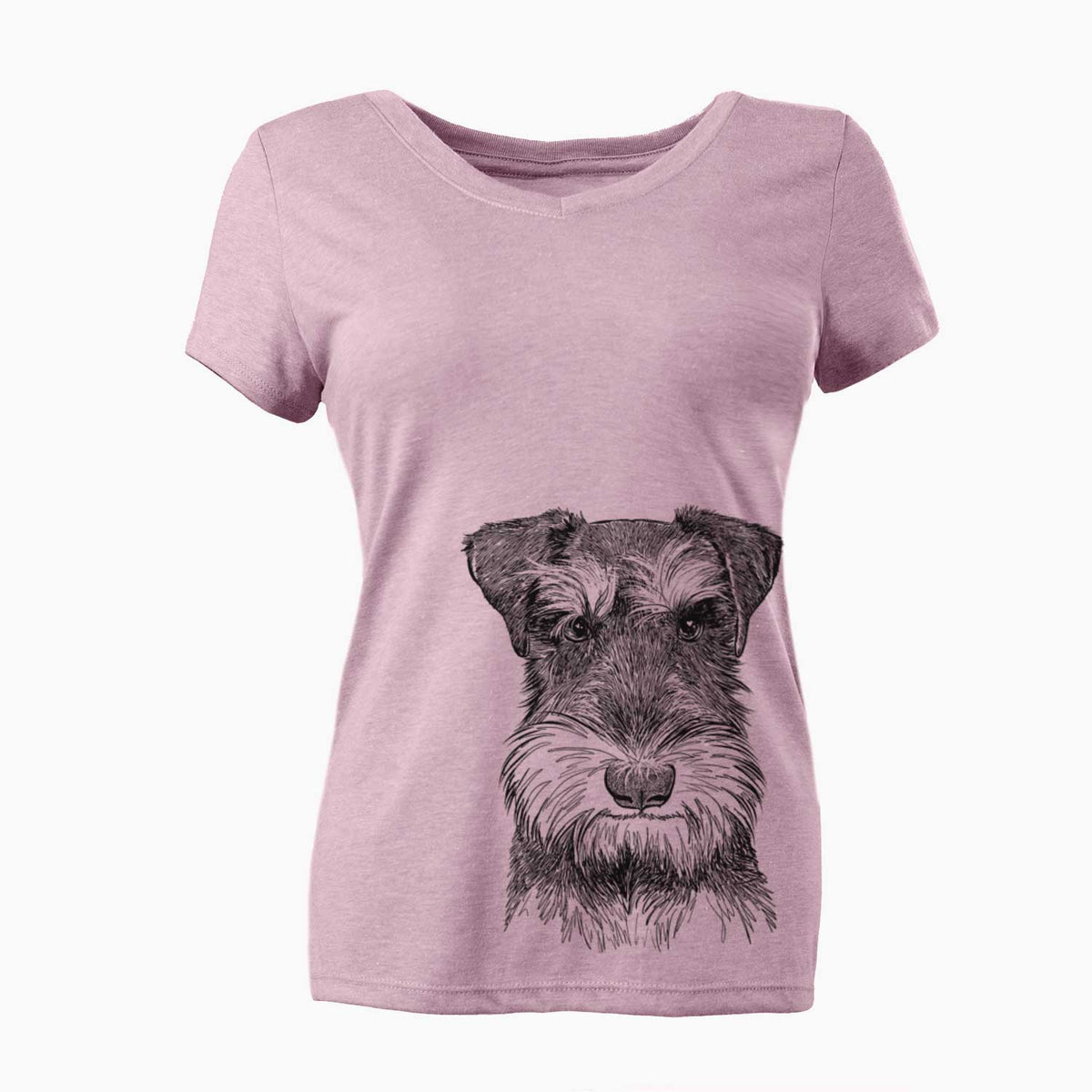Bare Murphy the Mini Schnauzer - Women's V-neck Shirt