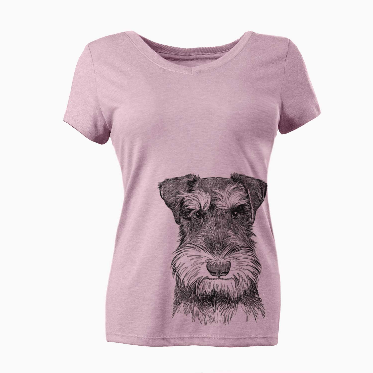 Bare Murphy the Mini Schnauzer - Women's V-neck Shirt