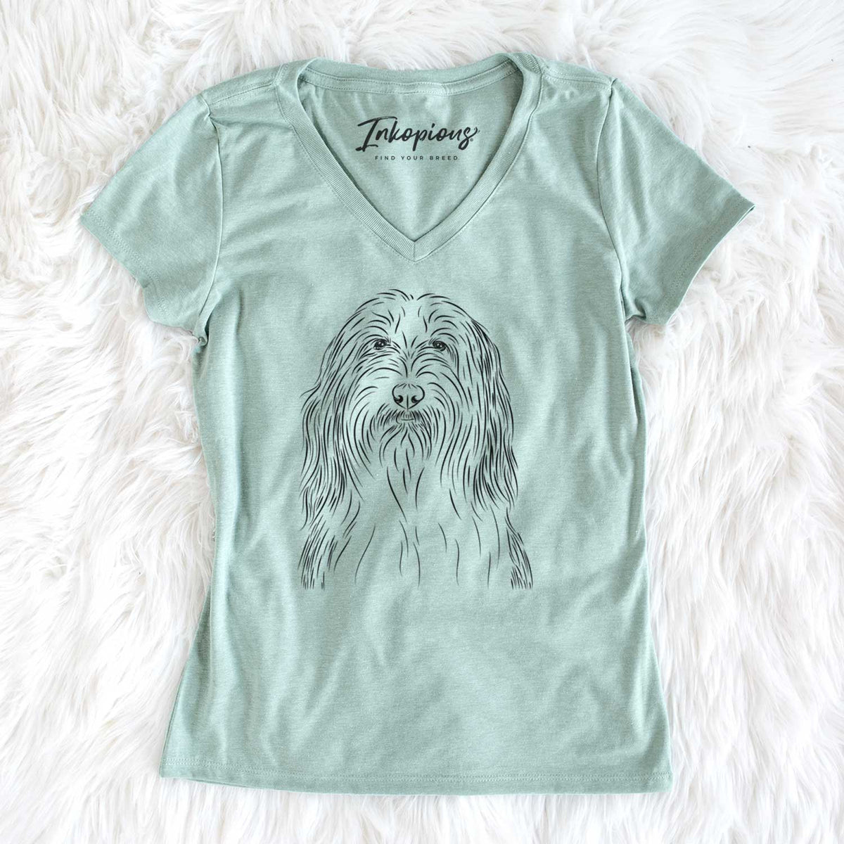 Bare Murray the Bearded Collie - Women&#39;s V-neck Shirt