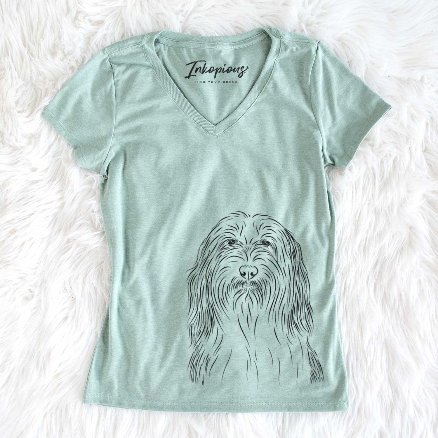 Bare Murray the Bearded Collie - Women's V-neck Shirt