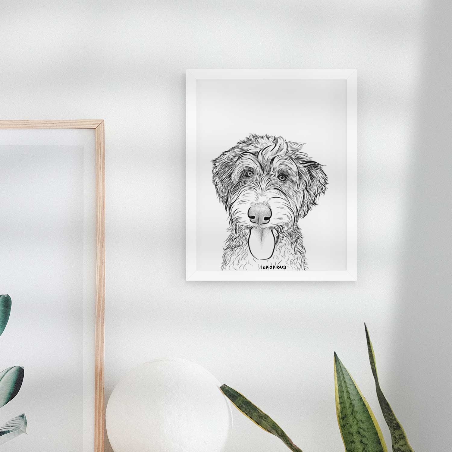 Myrtle Mae the Aussiedoodle Art Print