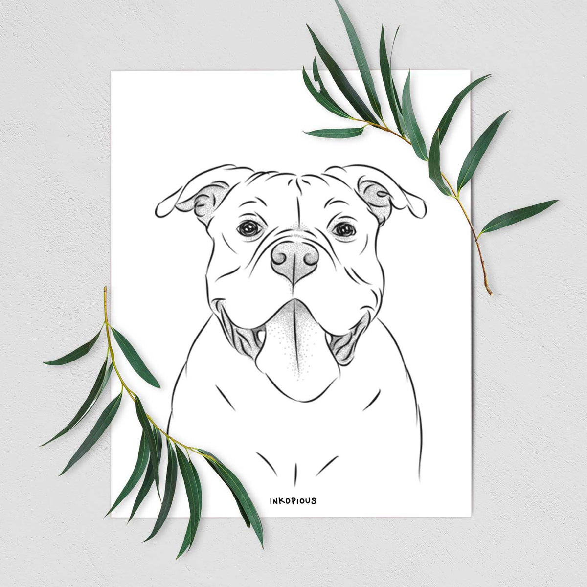 Nacho the American Bully Art Print